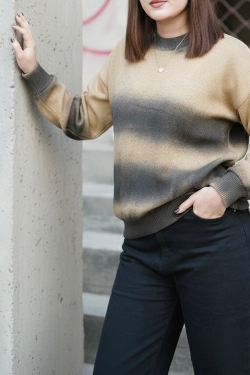Olive Gradient Fade Sweater