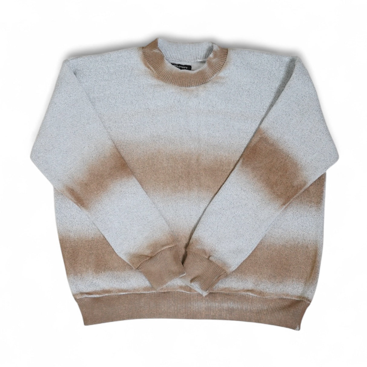 Beige Gradient Fade Sweater